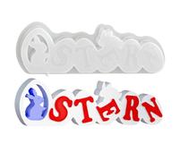 Silicona Easter Molds, Bunny Egg Baking Forms, 19 x 2,15 x 6,8 cm Reusable Mold with Easy Release, Candle Soap Clay Resin Mold, Spring Holiday Craft Tool for Home Arts