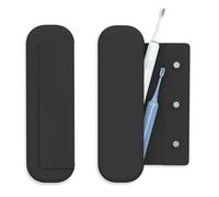 silicona estuche cepillo dientes de viaje estuche cepillo dientes, negro | Estuche protector para cepillo dental gran capacidad portátil para hombre y mujer, ideal para gimnasio, colegio, ligero