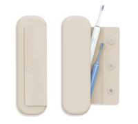 silicona estuche cepillo dientes de viaje estuche cepillo dientes, rosa | Estuche protector para cepillo dental gran capacidad portátil para hombre y mujer, ideal para gimnasio, colegio, ligero