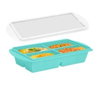 Silicona Freezers Molds - Large Food Containers, Soup Cube Tray, Leakproof Lid Storage, Stackable Portion Blocks | Reusable For Sauce Broth Leftovers Meal Prep Home Kitchen Apartment Office Microwave