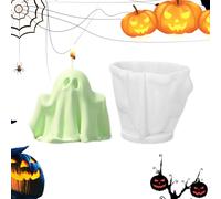 Silicona Ghost Mold -Casting de jabón hecho a mano | 3 d moldes de silicona, molde de estatuilla de cera, molde de jabón espectral, vela aromaterapia hecha a mano, cera, jabón, decoración artig