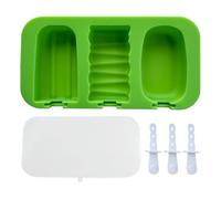 Silicona Ice Pop Molds, 3-Cavity Cakesicle Maker, 94 x 0,98 pulgadas Reusable Cream Mold with Sticks, Diseño no flexible para bebés Snacks, Yogurt, Kids Treats, Home Kitchen