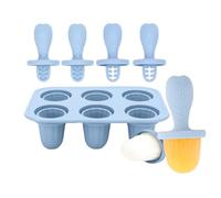 Silicona Ice Pop Molds, Freezer Trays 6-Grid Cake Pop Mold, 4,72 x 3,94 x 3,19 pulgadas Reusable Food-Grade Silicone, Easy-Release Design for Making Homemade Postres, Jelly, Lollipops