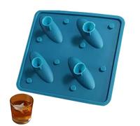 Silicona Ice Trays - Shape Freezer Mould Easy Release 4Cavity, Flexible Dessert Maker, | Novelty Chilling Form, Party Treat Creator For Family Gathering Celebration Picnic Camping Home Use
