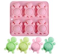 Silicona Ice Trays, Turtle Shape Ice Maker Molds, Easy-Release Beverage Chilling Tools, Flexible Candy & Pudding Mold for Home Bartending, Wine, Coffee, Cocktail Lovers, and Kitchen Use