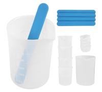 Silicona Kit de Herramientas para Resina Epoxi para Vaso Mezclador | Boca Puntiaguda, Superficie Lisa Antiadherente, Fácil Limpieza y Apilado, para Pigmentos y Glitter