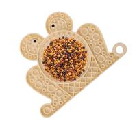 Silicona Licking Mat, Frog Shape Feeder, 20 x 14,5 cm/7,87 x 5,71 Inches Suction Cup Design, Non-Slip, Slow Feeding, 1 Piece for Indoor and Travel Use Silicone