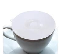 Silicona Lids for Cups - Clear Reusable Leakproof Covers, Thermal Beverage Mug Caps,Suction Sealing Topper | Microwave Freezer Safe, Cute Cartoon Design Coffee Tea Water Glass Dustproof Protector