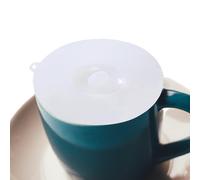 Silicona Lids for Cups - Clear Reusable Leakproof Covers, Thermal Beverage Mug Caps,Suction Sealing Topper | Microwave Freezer Safe, Cute Cartoon Design Coffee Tea Water Glass Dustproof Protector