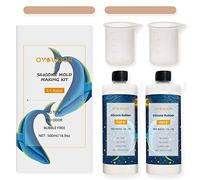 Silicona líquida - Caucho de silicona flexible para fabricación de moldes de silicona - 500 ml 1:1 Mezcla fácil para moldes de resina, moldeo, fabricación de joyas, manual