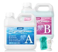 Silicona Líquida para Moldes 15 Shore A - Caucho de Silicona No Tóxico, de Curado Rápido Mezcla 1:1, para Resina, Velas y Manualidades （Verde Jade, 2.3 kg）