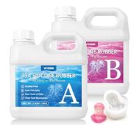 Silicona Líquida para Moldes 15 Shore A - Caucho de Silicona No Tóxico, de Curado Rápido Mezcla 1:1, para Resina, Velas y Manualidades （Translúcido, 2.3 kg）