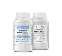 Silicona para moldes translúcida 1:1 R Pro Glass, No Tóxica Y Rápida Ideal para moldes de Resina, Cera, Yeso, Cemento (500 gr)