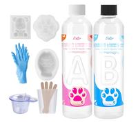 Silicona líquida transparente para juguetes blandos Taba Squishy, 500 g, relación 1:1, mezcla de goma de silicona súper suave para hacer esponjosos, kit perfecto para aliviar el estrés, kit de regalo
