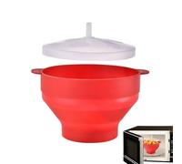 Silicona máquina de palomitas, compacto bol plegable para microondas | Bol de palomitas plegable con tapa, fabricante de snacks apto para microondas para hogar, cocina, noche de cine y familia