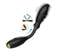 Silicona Masajeador 9 Modo Masajeadores Mujer Masaje USB para Mujeres Pareja Flexible Plegable