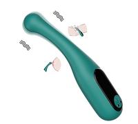 Silicona Masajeador 9 Modo Masajeadores Mujer Masaje USB para Mujeres Pareja Flexible Plegable, Verde
