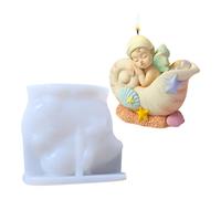 Silicona Molds Candles, Conch Angel Mold Resin Tools, Epoxy Crafting Mould Concrete Soap Plaster Art Projects, Decorative Casting for Coffee Table Display, 3,54 x 1,89 x 3,15 pulgadas