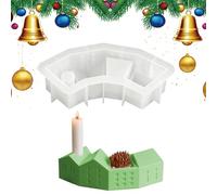 Silicona Molds | Reutilizable Gentle Easy Release Smooth Craft | Resin Epoxy House Candles Holder Mold for Family Enthusiast Home Indoor Candle Soap Holiday Cake Decorations, Soaps