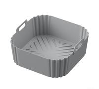 Silicona para Airfryer NA230 para Cosori 5,5 - 6,2 L, resistente al calor | Reutilizable, apto para lavavajillas, antiadherente para superficie, 22,5 cm de ancho, diseño gris, duradero