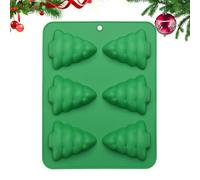 Silicona para chocolate navideño | Utensilios de horno de silicona con 6 cavidades | para galletas DIY - Para pasteleros amantes de los dulces principiantes de la cocina chef pasteleros