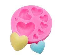 silicona para fondant, corazón con forma corazón para pasta azúcar, chocolate, mantequilla, resina, arcilla, cera, jabón, proyectos manualidades sucios