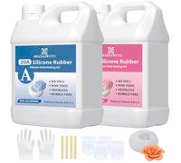 Silicona para Moldes 20A,4000ml Silicona Liquida Transparente,Mezclado 1:1 de Caoutchouc de Silice para Moldes de Curado Rápido para Artesanías de Jabón a Mano, Velas, Moldes de Resina