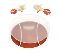silicona para niños pequeños divididos - Plato alimentación para niños pequeños dividido en forma pelota rugby - Plato dividido entrenamiento autoalimentación, Decorhome