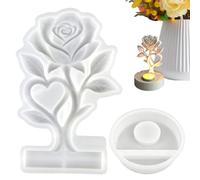 Silicona para resina | Rosa fácil desmoldado suministros artesanales y reutilizables | de silicona para resina epoxi con 3D - Para manualidades, decoración del hogar, centro de mesa, cumpleaños, boda