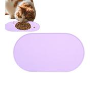 Silicona Pet Food Mat, Waterproof Feeding Pad, Spill-Proof Bowl Tray, No Slip Placemat, for Indoor Outdoor Use, for Dogs, Cats, and Other Pets, 54x29x1cm Green Black Purple