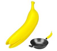 Silicona Pot Handle Covers | Banana -Shaped Pan Sleeve Skillet Guard, Heatproof Cast Iron Protector para cocinar, Baking, Frying, Sauteing, Oven Use, Kitchen Safety, No Libro, Durable Flexible Desi
