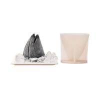 Silicona profesional con forma de cabeza de pez, fácil limpieza, para hornear, hornear, creativo, postre