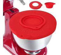 Silicona Protector Contra Salpicaduras Accesorios para Kitchenaid Stand Mixer 4.8L, Escudo Contra Salpicaduras para Kitchen Aid Artisan 4.5-5 QT, para Kitchen Aid Mixer Tilt-Head Amasadora (Rojo)