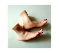 Silicona realista 1:1 modelo de pies planos femeninos manicura falsa accesorios película dibujo reflexología for hombres práctica juguetes arte