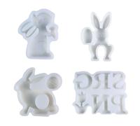 Silicona resistente multiusos para manualidades de conejos, fácil de desmoldar, portátil, para decoración artística del hogar, silicona