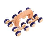 Silicona Rodillo Masajeador Corporal de Mano, Portátil Madera | Ligero para Casa y Viaje, Varillas, Relajación de Cuerpo Completo, Agarre Cómodo, Uso Diario Color Aleatorio