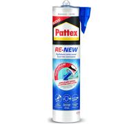 Pattex RE-NEW - Sellador de silicona blanca para renovar los sellados y eliminar el moho, triple acción antimoho, renovar escapes y azulejos, autoalisante