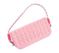 Silicona Small Makeup Bag, Make Up Storage, Zippered Silicone Toiletry Pouch, 9.06x1.81x4.13 Inches, for Weekend Trips, Daily Commuting and Long Distance Travel, Rosa, riferimento alla