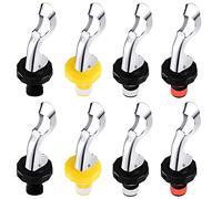 Silicona Tapón para Botellas de Vino, 8 Piezas Botella de Vino Manual Tapón, Tapones de Vino, Tapón Hermético, Prueba de Fugas Silicona Corcho, con Sacacorchos, para Sellar Vino, Soda, Aceite