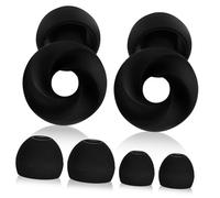 Silicona Tapones Oídos 1 Par, Negro para Dormir | Reducción de Ruido, Puntas Redondas en Varios Tamaños, para Conciertos, Estudio y Oficina Abierta