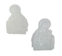 Siliconas Decoraciones Católicas Molde Madre del Sagrado Corazón para Resinas Artesanales Tapices de Pared y Diseños de Arte Creativo Adorno Artesanía Religiosa Molde de Silicona para Católicos