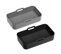 Silicone Air Fryer Liners - Air Fryer Silicone Baking Tray | Square AirFryer Mat Pot Basket Liners | Reusable Pot Oven Liner Baking Tray for Roasting, Oven, Microwave | AirFryer Silicône Bâking Trays