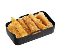 Silicone Air Fryer Liners - Square Non Stick Air Fryer Basket Mats, Reusable Silicone Baking Tray Insert Accessories for Roasting Baking Cooking AirFryer Oven Kitchen Use