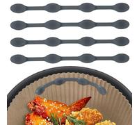 Silicone Air Fryer Magnets - Reminder Labels for Cooking Settings | Heat Resistant Silicone with Strong Magnetic Backing, Time Temperature Guide Markers, Kitchen Appliance Reference 5.91x0.39x0.39 in