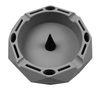 Silicone Ashtray with Poker, Unbreakable Geometric Ash Tray, Portable Cigar w/Glass Friendly Tapping Center