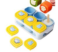 Silicone Baby Food Freezer Molds 6-Cavity, Multifunctional Puree, Storage Organizer Tray, 5x5x6cm, Ideal for Business, Rental, Hotel, and Restaurant Hygienic Preservation