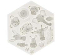 Silicone Baking Forms for Cakes/Chocolate/Fondant | 12 Animal Shapes Easy Demoulding | Food Grade Flexible Cake Form for DIY Desserts & Party Treats (951 gray)