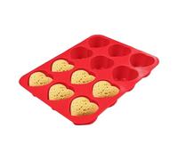 Silicone Baking Mold - 12-Cavity Heart Shape Fondant Mold | Non-Stick Silicone Cake, Candy Gummy, Soap Candle Making Tray, Ice And Jelly, Holiday Party Kitchen Baking Tool For Desserts, Crafts, Sea