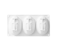 Silicone Baking Mold - 3 Cavity Almond | 21.8cm Reusable Dessert Mould