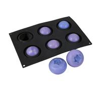 Silicone Baking Mold, 6-Cavity Blueberry Muffin Pan, Food Grade Heat Resistant Non Stick Baking Tray with Flexible Release System, Oven Safe Dessert Mold Design, Multi Purpose Kitchen Bakings Tool Kit